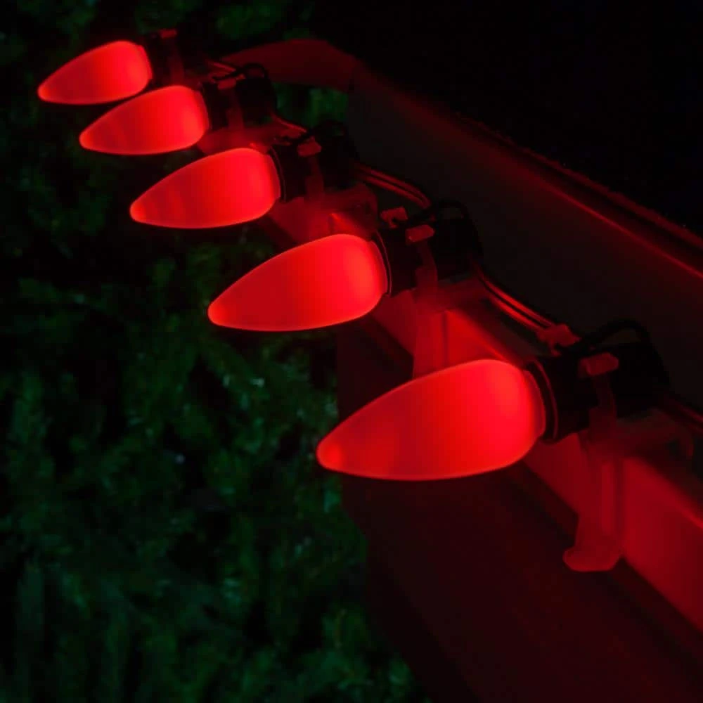 OptiCore C9 LED Red Smooth/Opaque Shatter-Resistant Christmas Light Bulbs (25-Pack) 5 OptiCore C9 LED Red Smooth/Opaque Shatter-Resistant Christmas Light Bulbs (25-Pack) - Image 3
