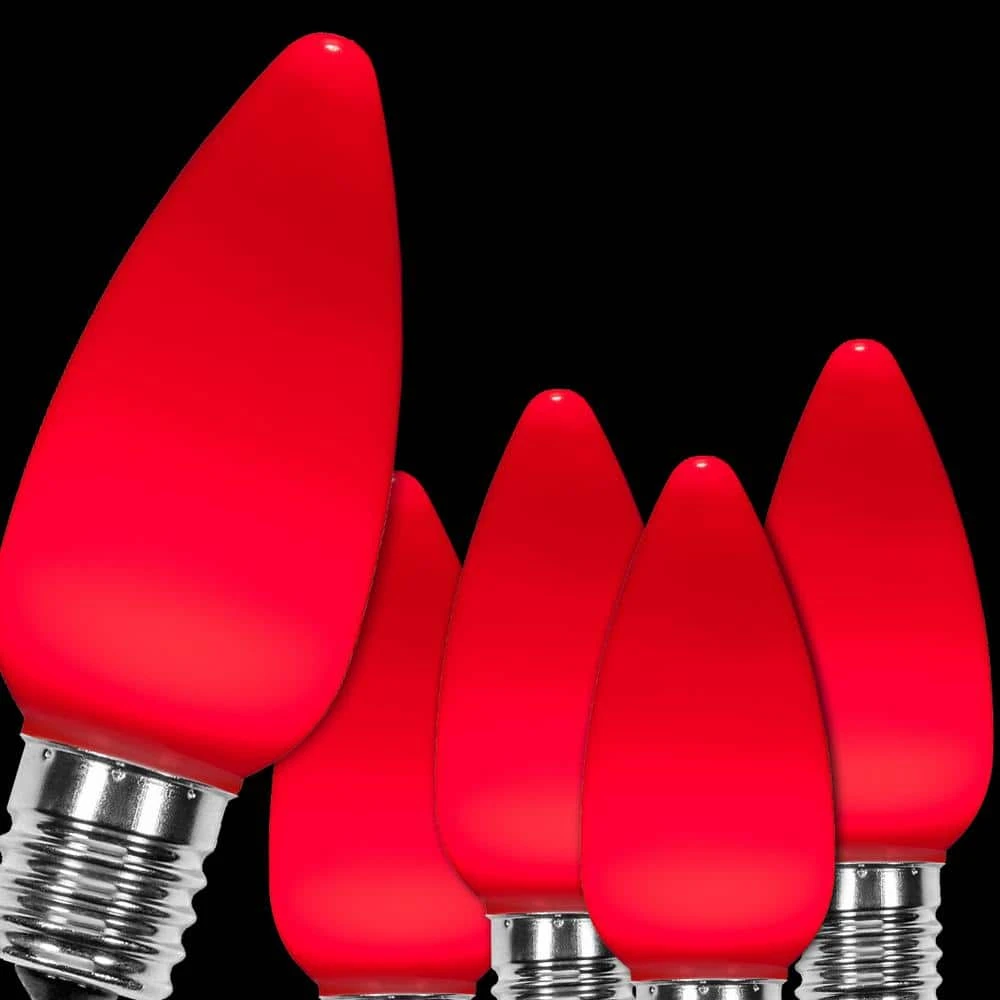 OptiCore C9 LED Red Smooth/Opaque Shatter-Resistant Christmas Light Bulbs (25-Pack) 3 OptiCore C9 LED Red Smooth/Opaque Shatter-Resistant Christmas Light Bulbs (25-Pack)