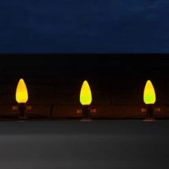 OptiCore C9 LED Gold Smooth/Opaque Shatter-Resistant Christmas Light Bulbs (25-Pack) 12 OptiCore C9 LED Gold Smooth/Opaque Shatter-Resistant Christmas Light Bulbs (25-Pack) -Christmas Decor Shop wintergreen lighting christmas light bulbs 74056 1f 1000