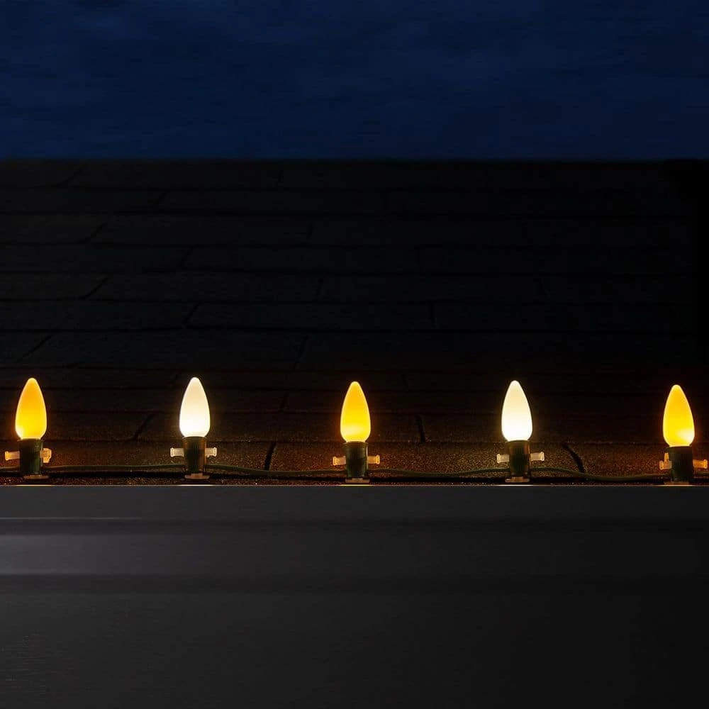 OptiCore C9 LED Gold Smooth/Opaque Shatter-Resistant Christmas Light Bulbs (25-Pack) 8 OptiCore C9 LED Gold Smooth/Opaque Shatter-Resistant Christmas Light Bulbs (25-Pack) - Image 6