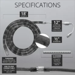 18 Ft. 216-Light LED Red And Green Christmas Rope Light -Christmas Decor Shop wintergreen lighting christmas rope lights 83245 1f 1000