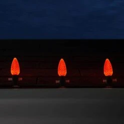 OptiCore 24 Ft. 25-Light Orange LED Faceted C9 String Light Set -Christmas Decor Shop wintergreen lighting christmas string lights 78153 fa 1000
