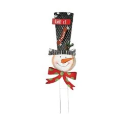 16 In. Metal Snowman Stick