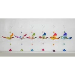 5 In. Acrylic Chiackadee Ornament With Diamond Dangle In 6 Assorted Colors